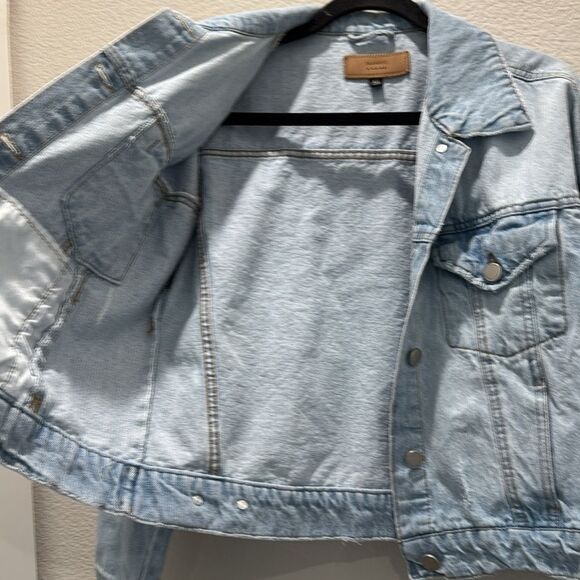 BLANKNYC Organic Cotton Denim Trucker Jacket XS EUC - Picture 6 of 6